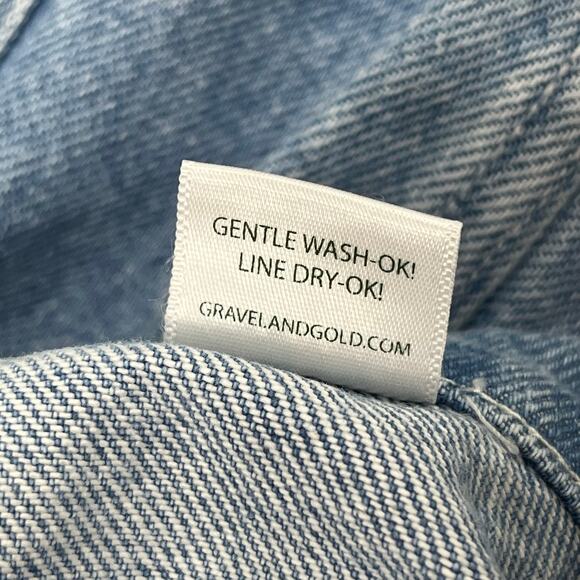 Gravel & Gold Placer Super High-Rise Wide Leg Cotton Blue Plus Size Denim Jeans - Picture 7 of 10